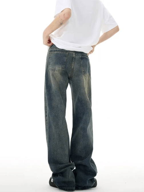 Japanese Brand × Jean American retro washed distressed high waist wide leg jeans Size US 32 / EU 48 - 6 Thumbnail
