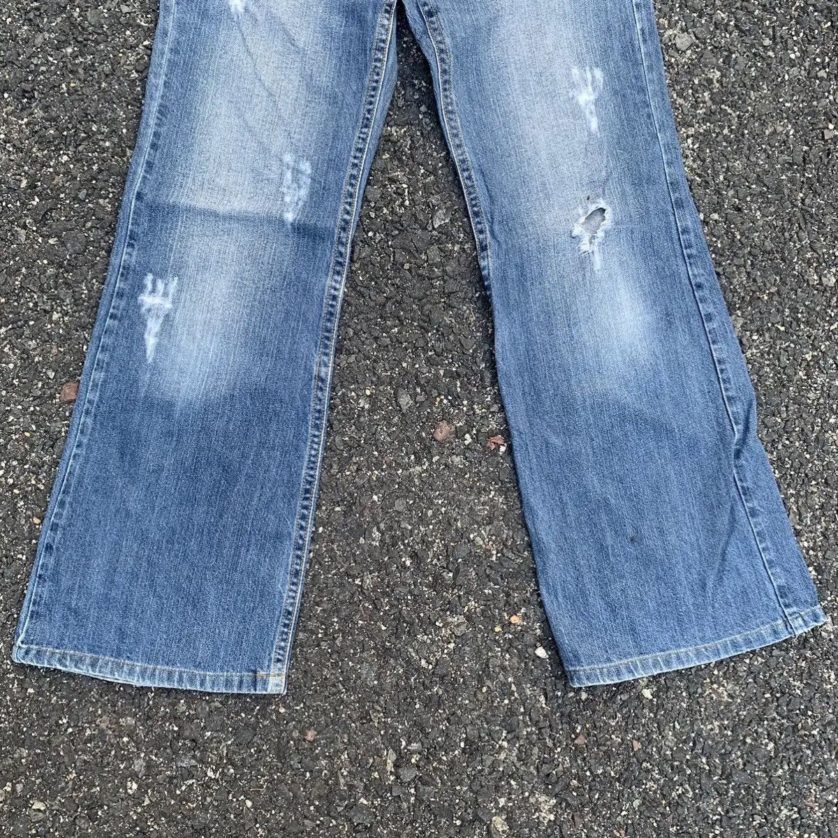 Rainbow HOT ‼️ Flare Jeans Japanese Vintage Wide Legs Ripped Pants Size US 29 - 3 Thumbnail