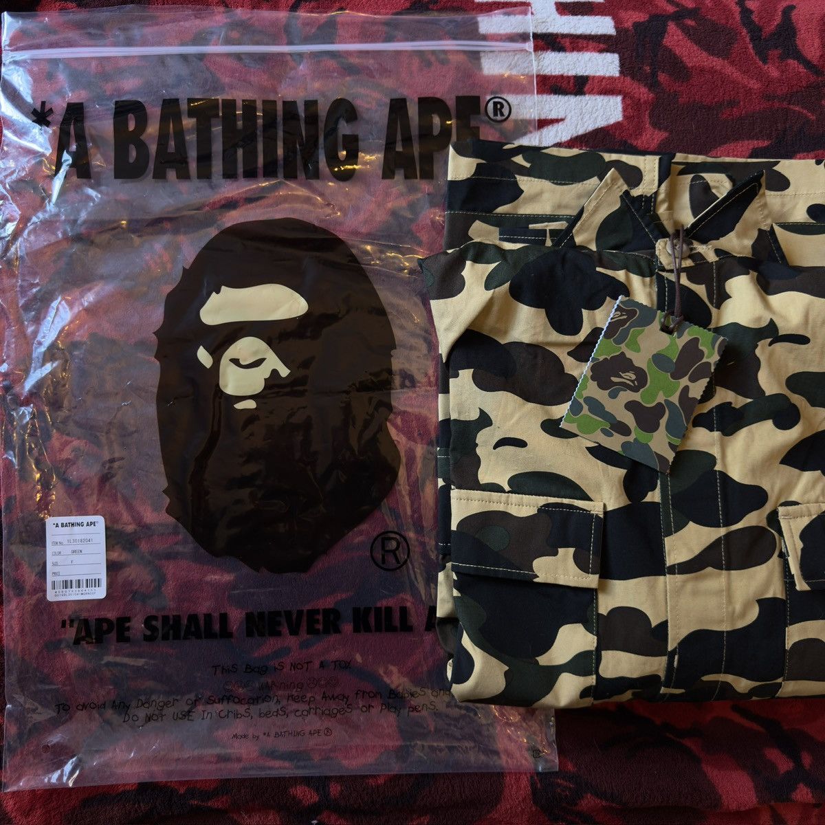 Bape BAPE yellow abc camo shirt windbreaker Size US L / EU 52-54 / 3 - 3 Thumbnail