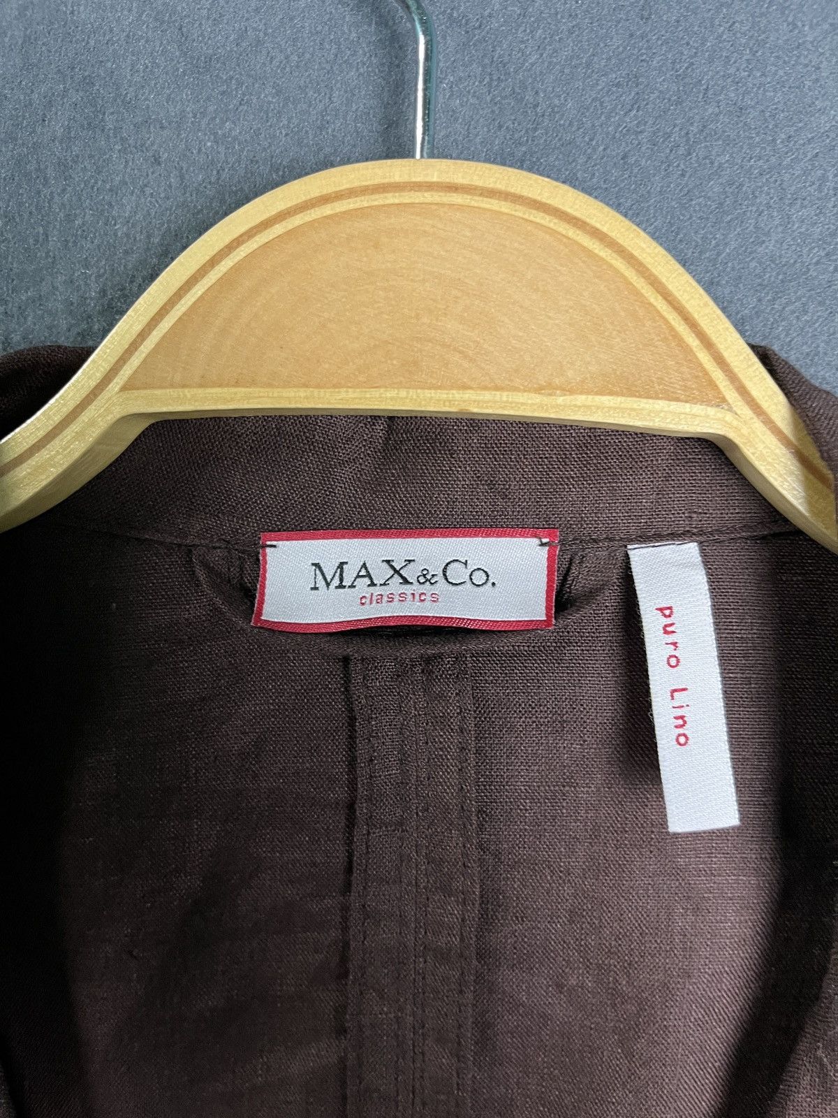 Max Mara Max & Co Short Sleeve Blazer Women Brown Made in Italy Size M / US 6-8 / IT 42-44 - 5 Thumbnail