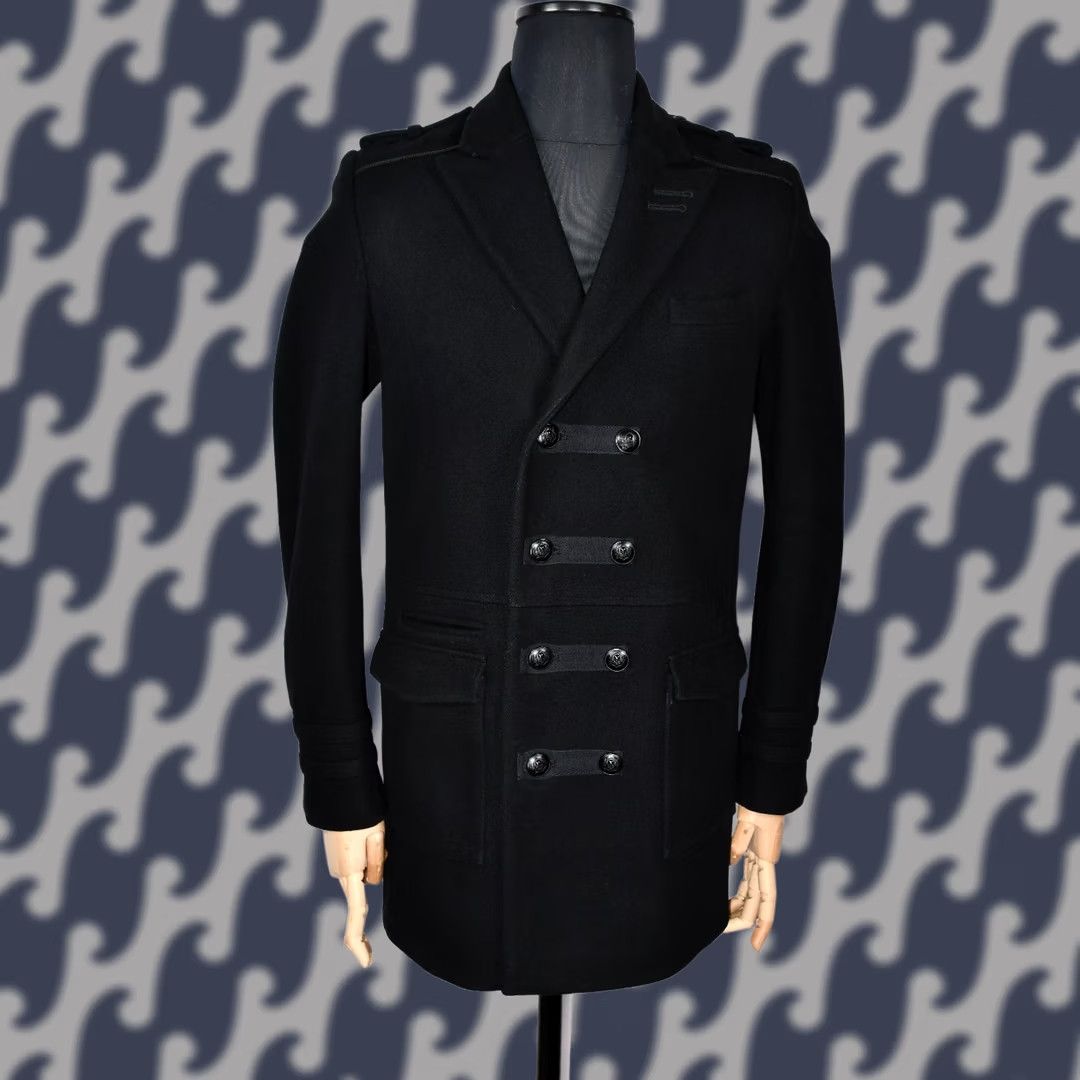 The Kooples The Kooples Coat Mens M Wool Black Overcoat Classic Size M Button Coat Winter Vintage: No Size US M / EU 48-50 / 2 - 1 Thumbnail