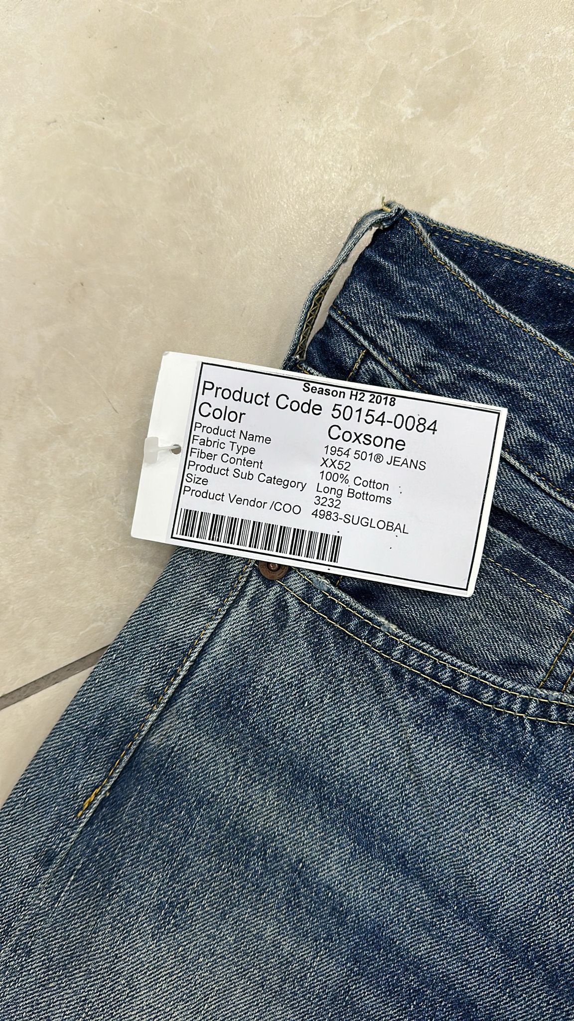 Levi's Vintage Clothing LVC SAMPLE Levi's Vintage Clothing 1954 501XX Selvedge Jeans Size US 32 / EU 48 - 5 Thumbnail