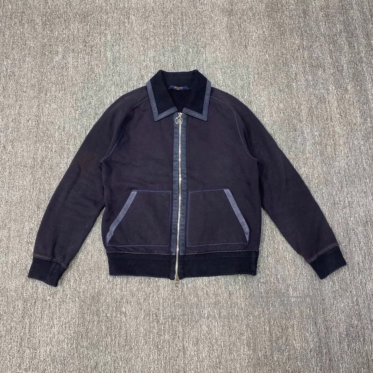 Louis Vuitton lv deep blue leather zip jacket. Size US S / EU 44-46 / 1 - 1 Thumbnail