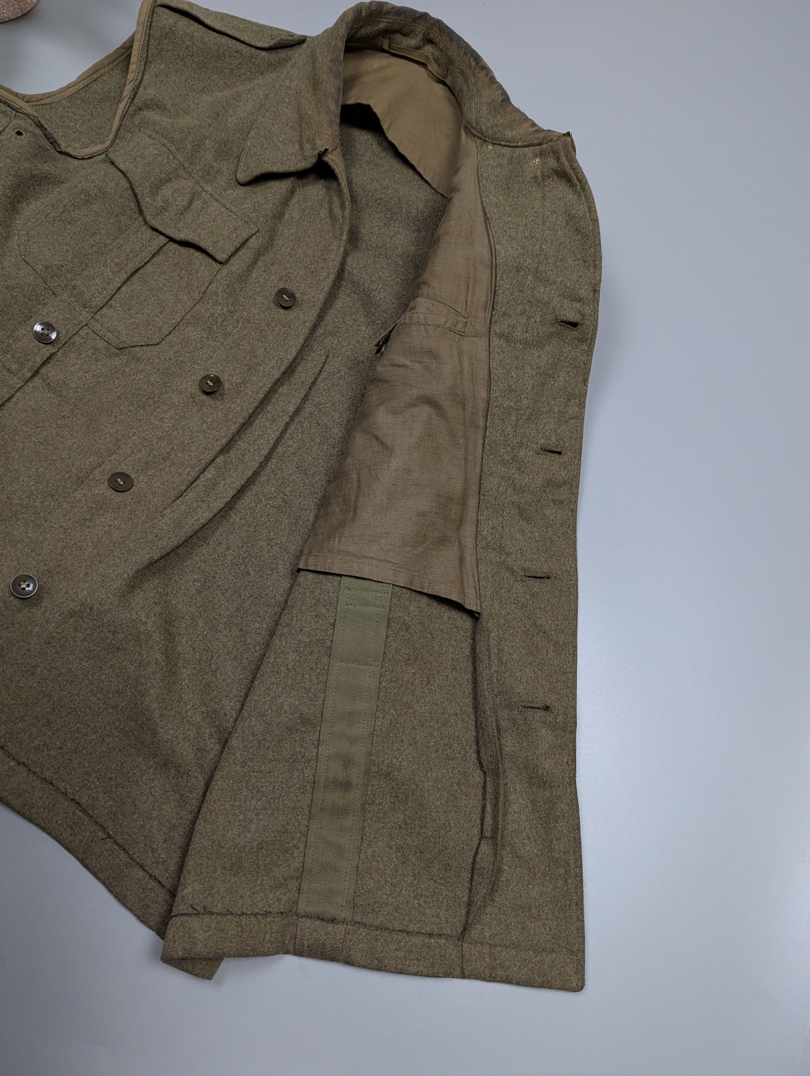 Vintage VTG 1960 Military German Wool Army Vest / Sleeveless Jacket Size US M / EU 48-50 / 2 - 12 Thumbnail