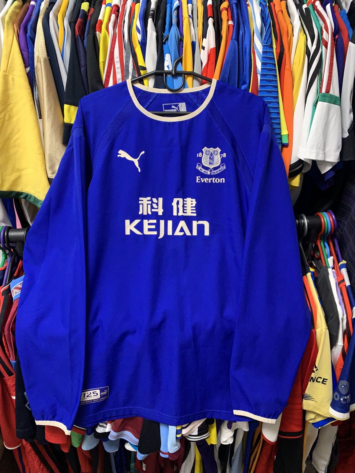Puma 🔥PUMA EVERTON 2003/2004 HOME LONG SLEEVE SOCCER JERSEY Size US L / EU 52-54 / 3 - 1 Thumbnail