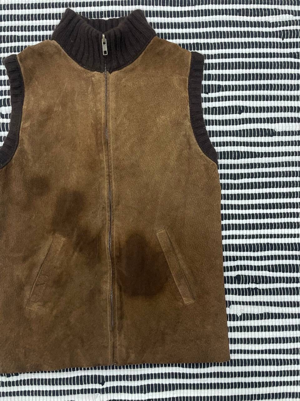Japanese Brand × Ralph Lauren × Vintage Vintage Ralph Lauren Leather Wool Vest Y2K Size US S / EU 44-46 / 1 - 3 Thumbnail