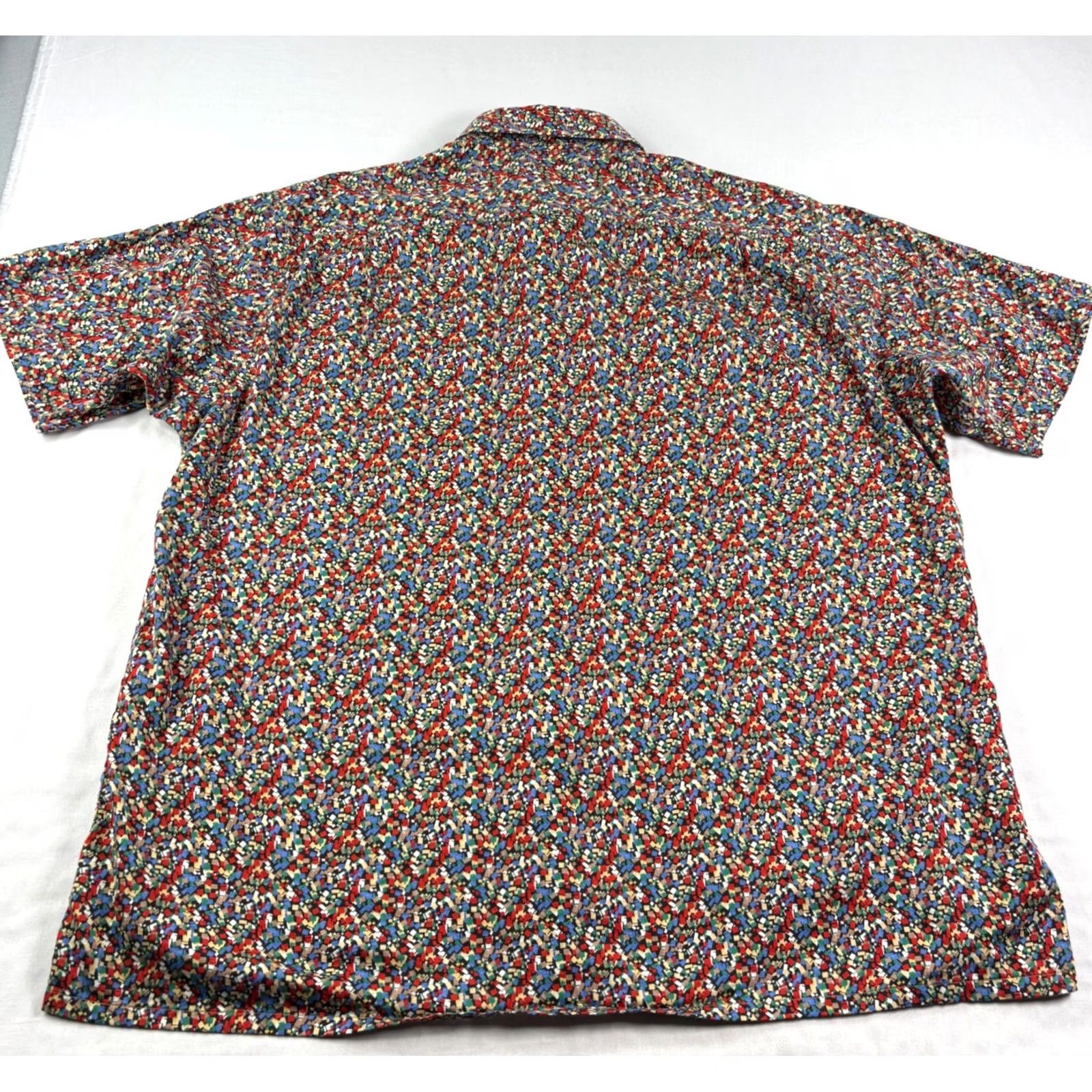 Vintage Maus & Hoffman Shirt Mens 2XL Button Short Sleeve Geometric AOP USA Made Size US XXL / EU 58 / 5 - 7 Thumbnail