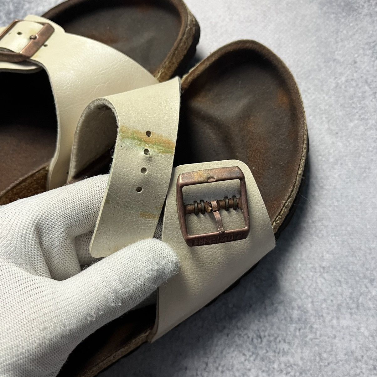 Birkenstock Birkenstock Madrid Birko-Flor Graceful Pearl White Sandals Size US 11 / IT 41 - 5 Thumbnail