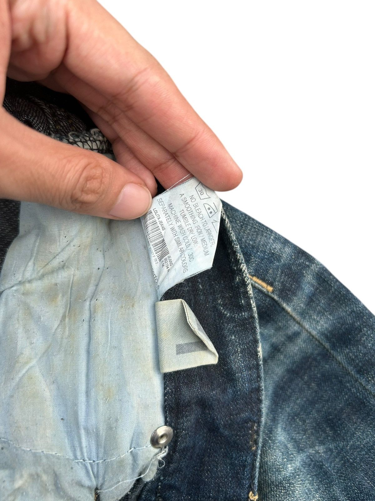 Kapital Flare Yoshitomo Nara Lolita Distressed Denim Jeans Size US 34 / EU 50 - 17 Thumbnail