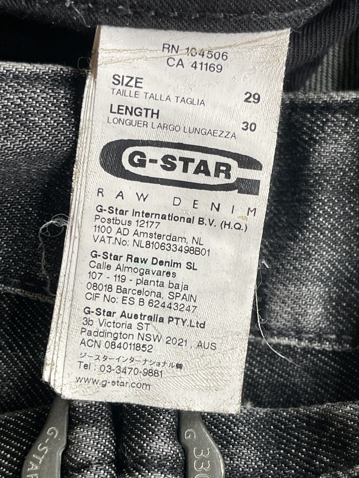G-Star Gstar Raw Distressed Bikers Double Knee Denim Size US 29 - 13 Thumbnail