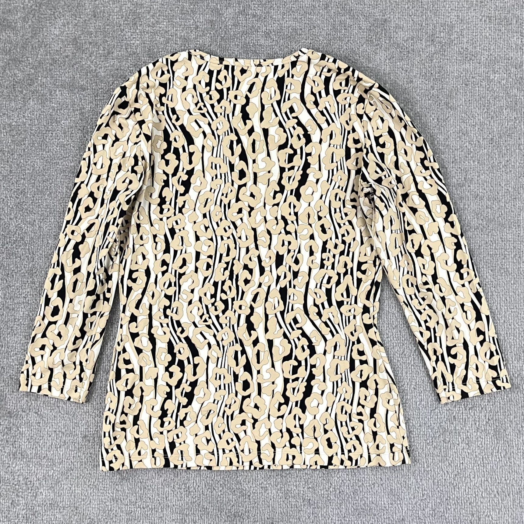 J.McLaughlin VINTAGE J. McLaughlin Blouse Top Women XS Brown Animal Print Catalina 3/4 Sleeve Size XS / US 0-2 / IT 36-38 - 7 Thumbnail