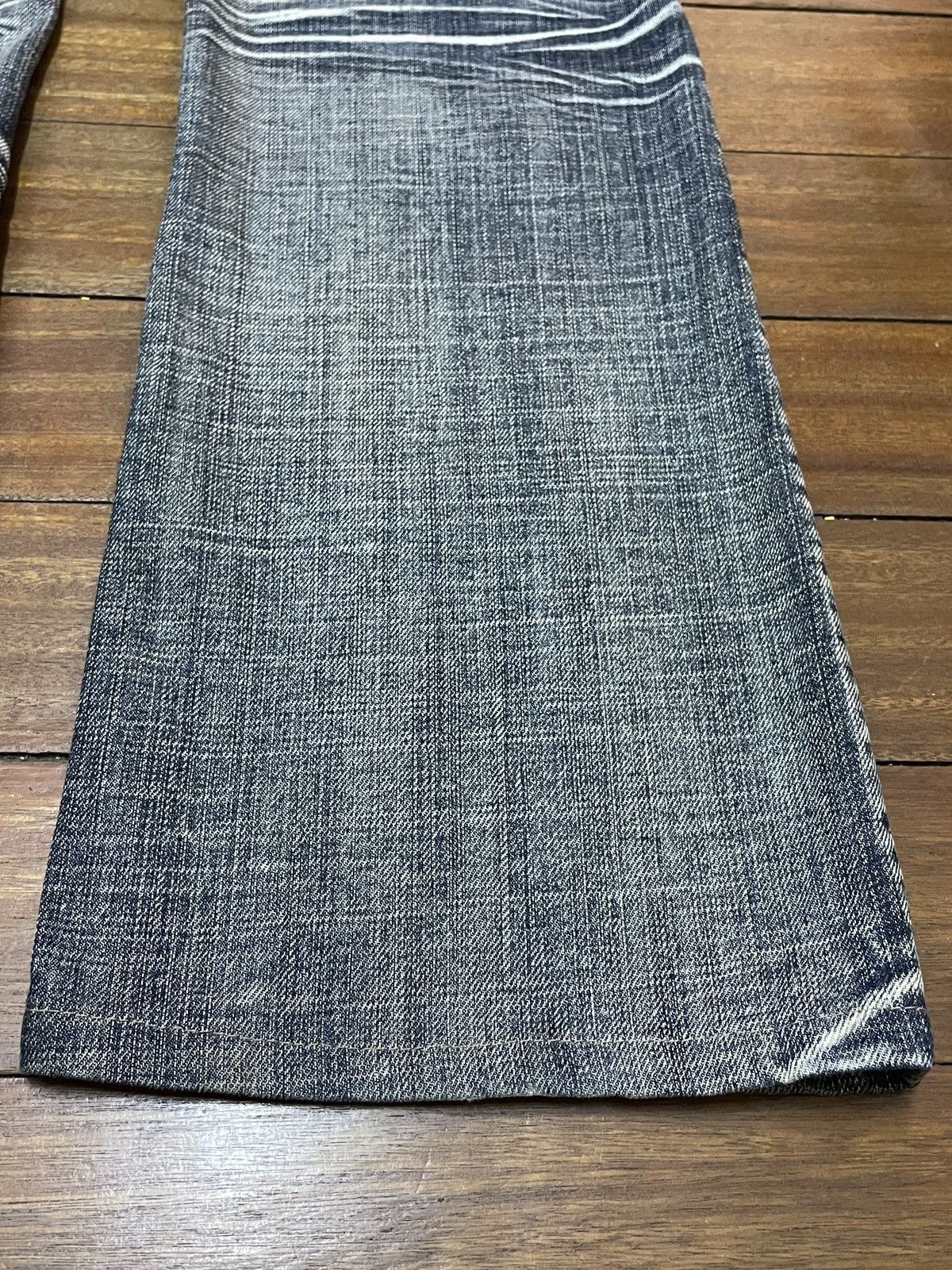 Le Grande Bleu (L.G.B.) Rare Design Vintage Brand Edge Rupert Flared Jeans 1990s Size US 31 - 8 Thumbnail