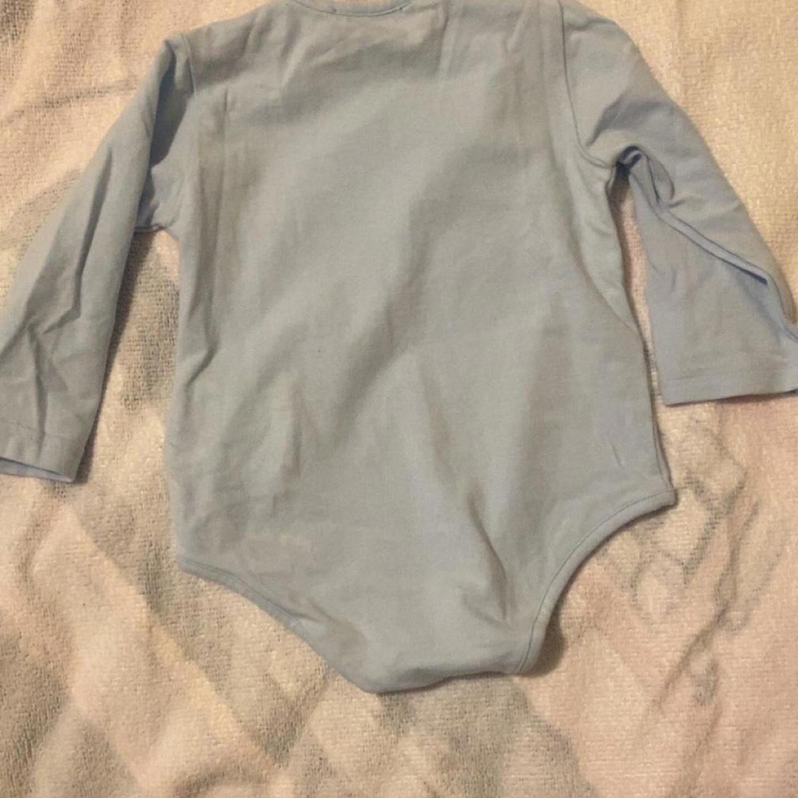 Versace Versace Baby Bodysuit babysuit Light Blue Size 12M Size ONE SIZE - 4 Thumbnail