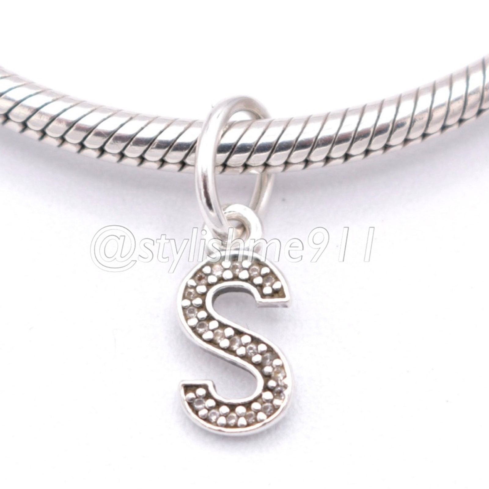 pandora Authentic PANDORA Letter S Dangle with Zirconia - 791331CZ Size ONE SIZE - 1 Thumbnail