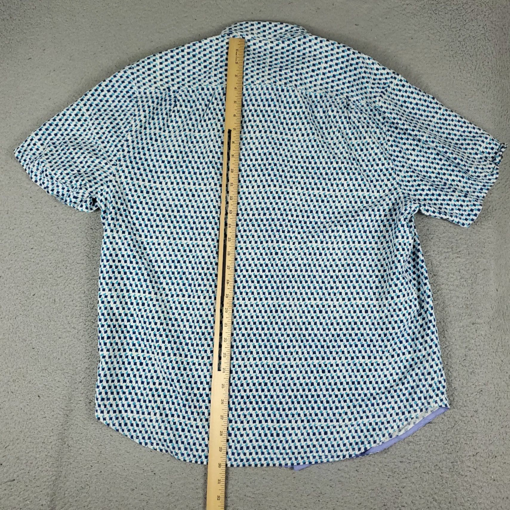 Tommy Bahama Tommy Bahama Shirt Mens Large Blue Geometric Silk Camp Collar Button Up Size US L / EU 52-54 / 3 - 3 Thumbnail