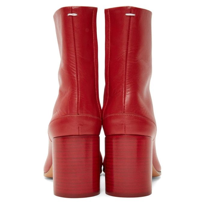 Maison Margiela oc11z0725 Tabi Ankle Boots in Red Size US 7 / IT 37 - 4 Thumbnail