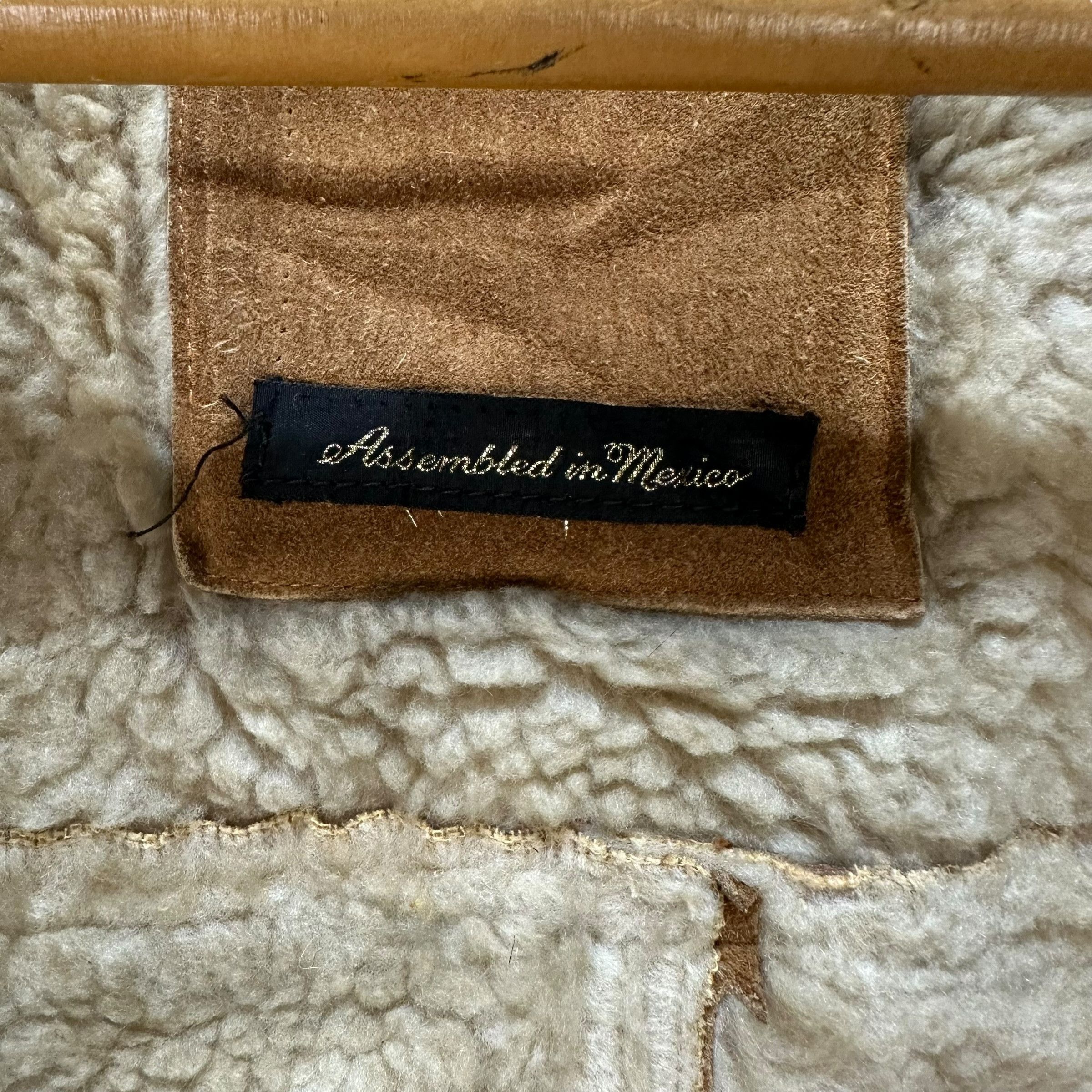 Vintage Vintage GENUINE SPLIT COWHIDE Sherpa Jacket #A77-1873 Size US M / EU 48-50 / 2 - 10 Thumbnail