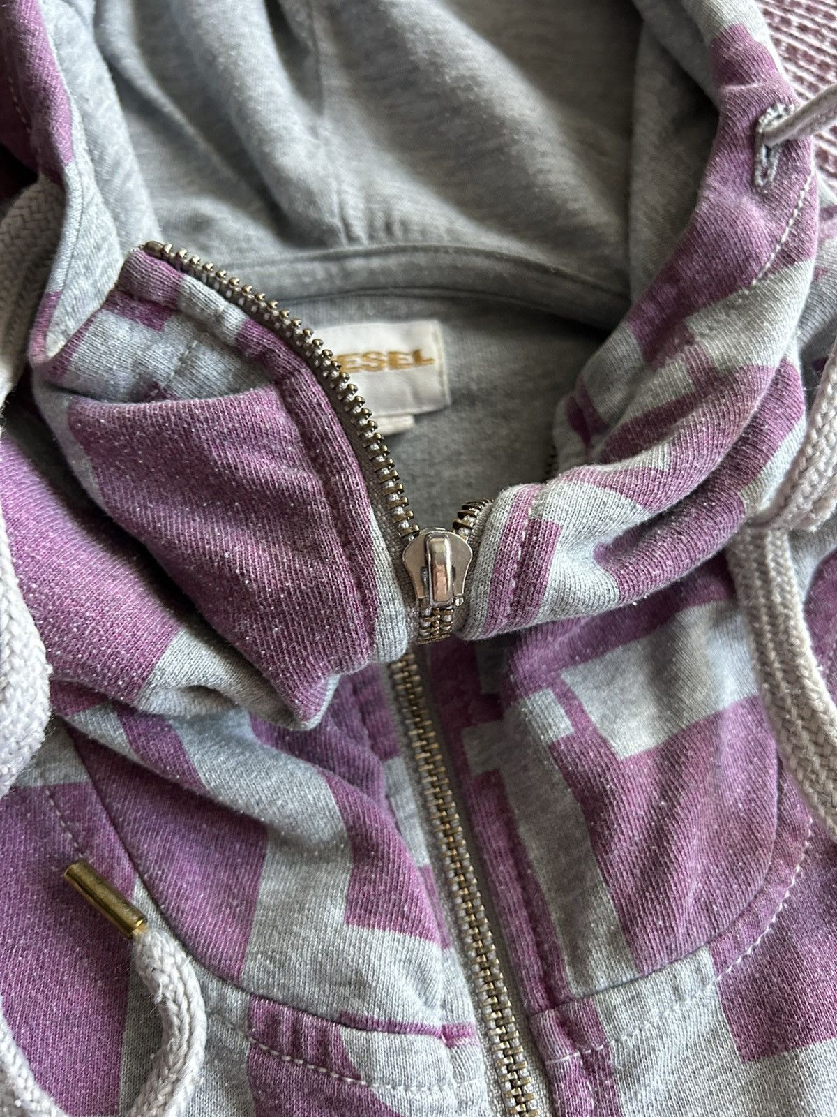 Diesel Vintage Diesel 90s Monogram Y2k Zip Hoodie Streetwear Size M Size M / US 6-8 / IT 42-44 - 9 Thumbnail