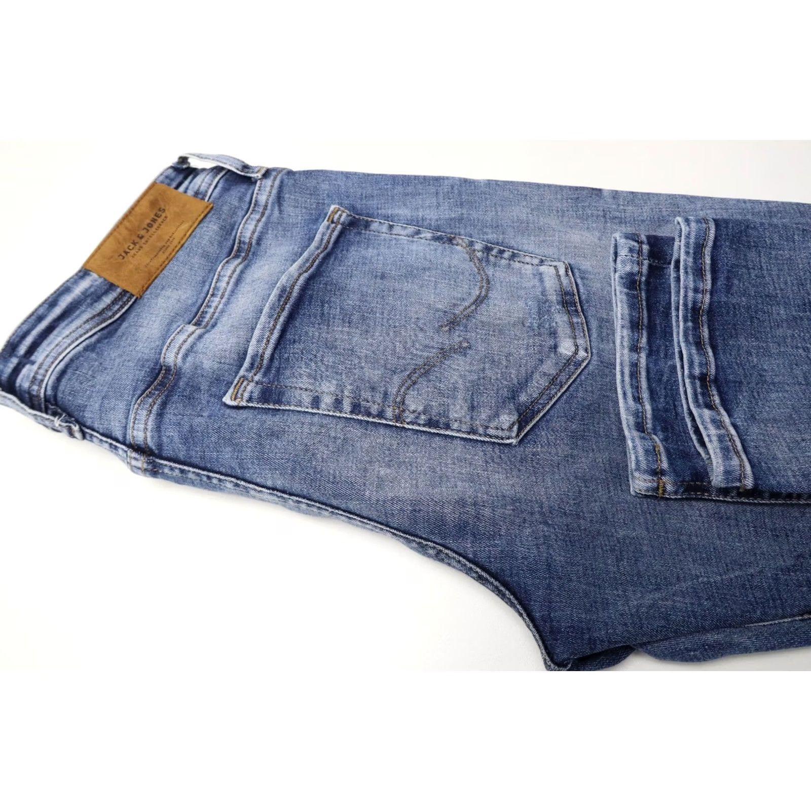 Jack & Jones JACK & JONES Slim / Glenn Jeans Mens W32/L32 Faded Whiskers Blue Distressed Size US 32 / EU 48 - 5 Thumbnail