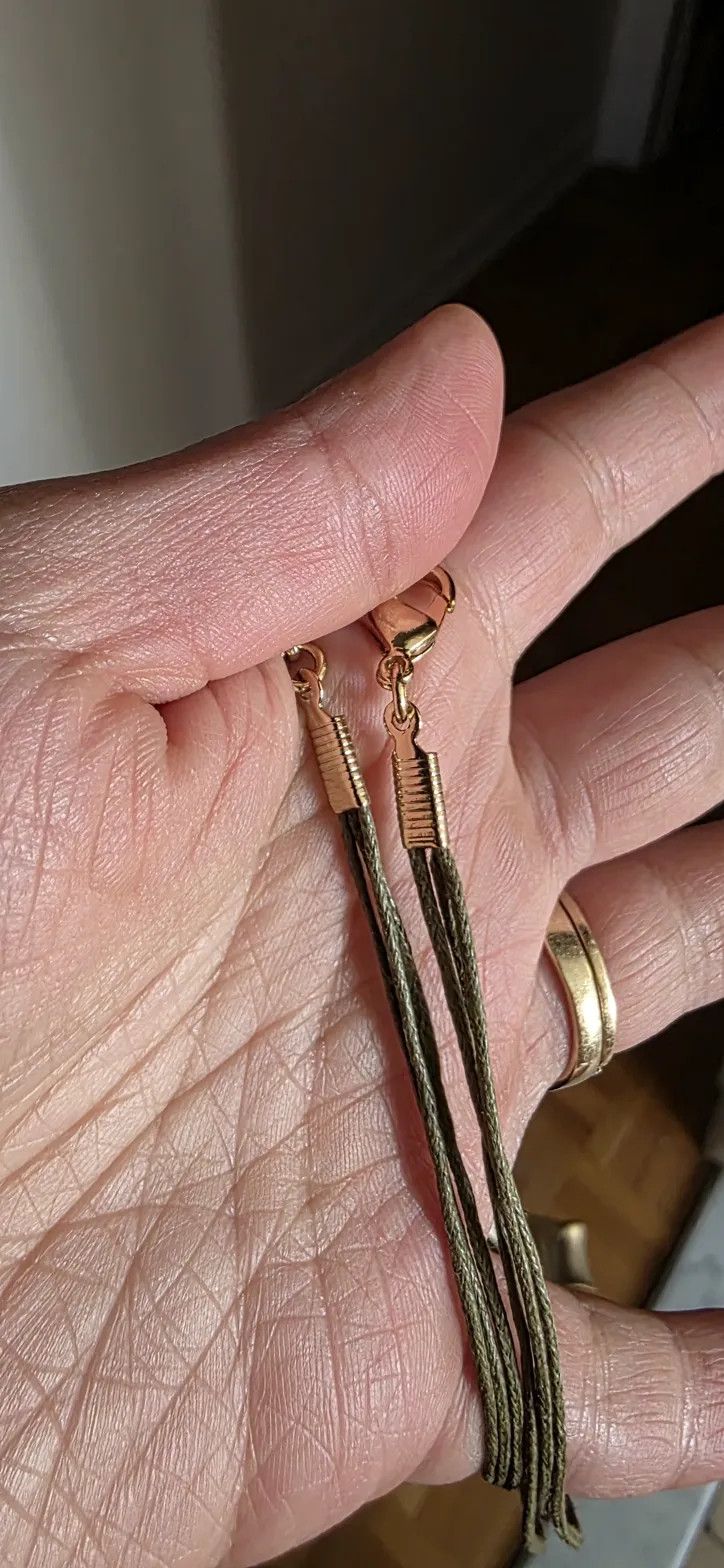 Other Gold Sculptural Pendant Necklace | Multi-strand Cord Size ONE SIZE - 5 Thumbnail
