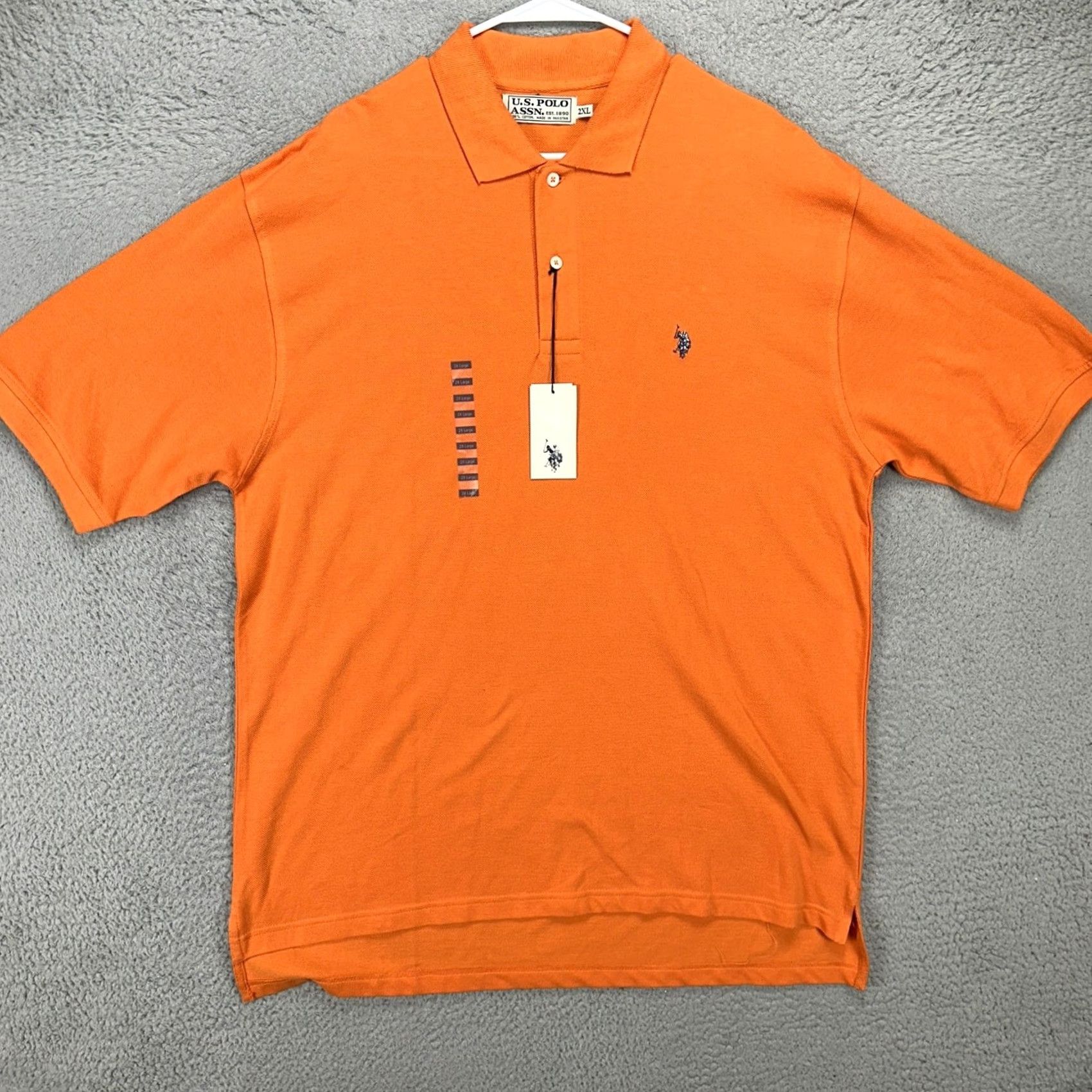 U.S. Polo Assn. U.S Polo Assn. Polo Shirt Mens 2XL Short Sleeve Orange Golf Rugby Casual Clean New with Tags Size US XXL / EU 58 / 5 - 3 Thumbnail