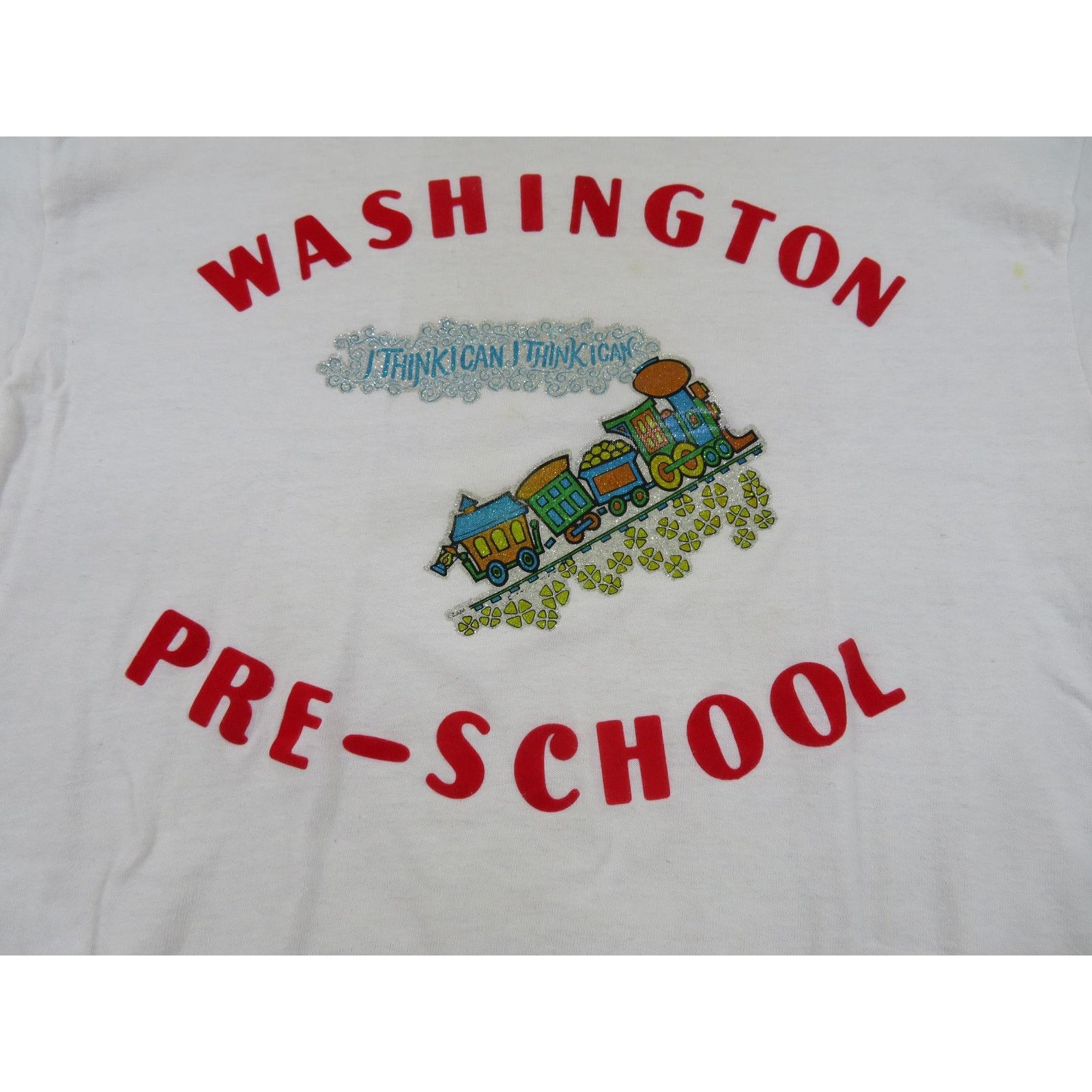 Hanes Washington T-shirt, Preschool Choo-Choo Train, Sz M-L? 1980s Size US M / EU 48-50 / 2 - 2 Thumbnail