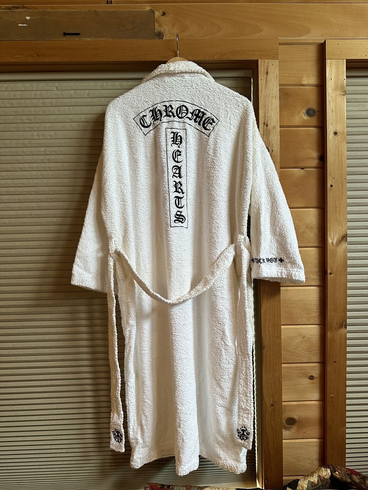 Chrome Hearts Chrome Hearts Vintage Fuck You Embroidered Robe (One Size ...