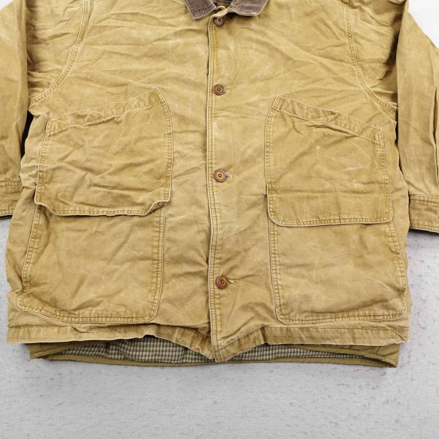 Eddie Bauer VINTAGE Eddie Bauer Coat XL Canvas Barn Insulated Down Liner Removable Lining Cotton Beig e Overcoat Men Size US XL / EU 56 / 4 - 3 Thumbnail