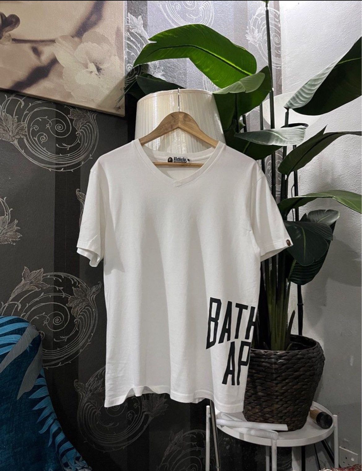 Bape Bape Side Spell out Logo V Neck Tee Size US M / EU 48-50 / 2 - 1 Thumbnail