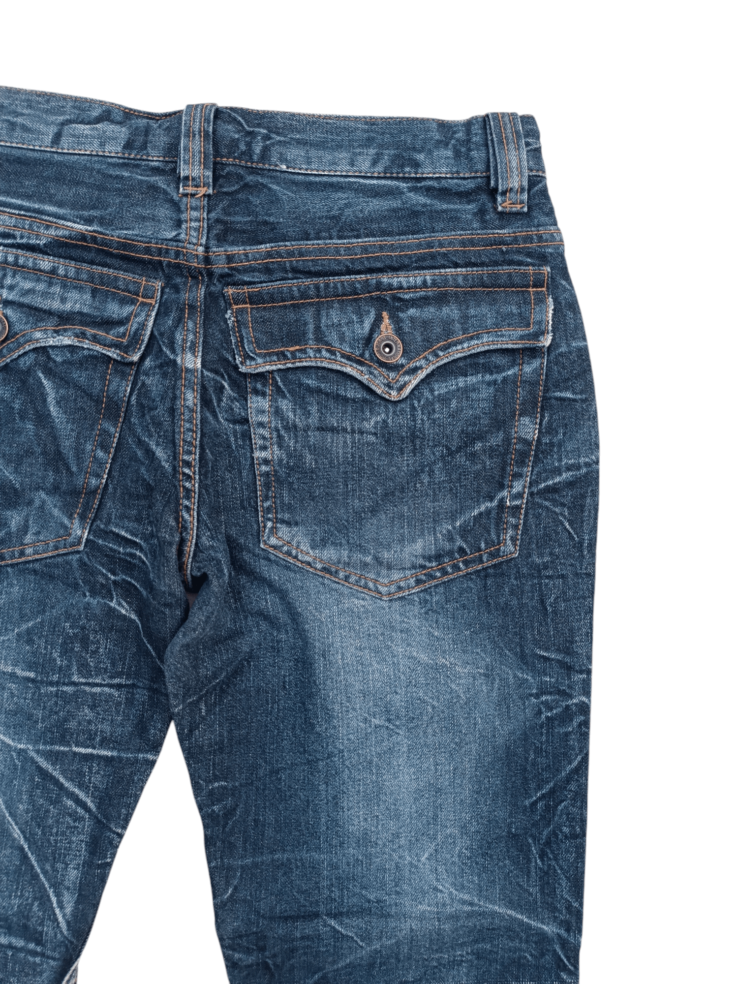 Japanese Brand FLARED NYLAUS WHISKERS JEANS VERY RARE Size US 31 - 5 Thumbnail