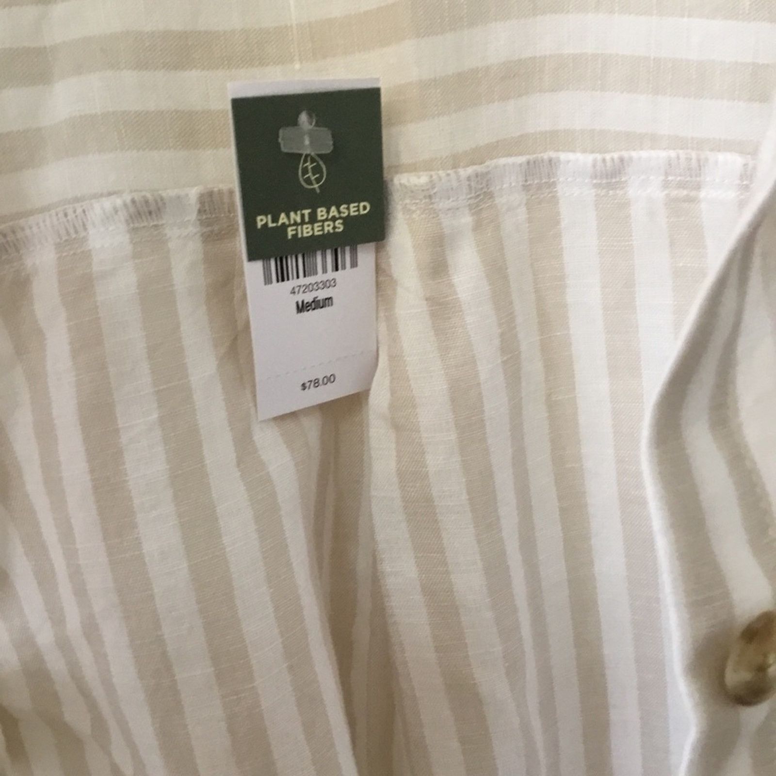 Other UpWest Cream and White Striped Button Shirt Size M / US 6-8 / IT 42-44 - 4 Thumbnail