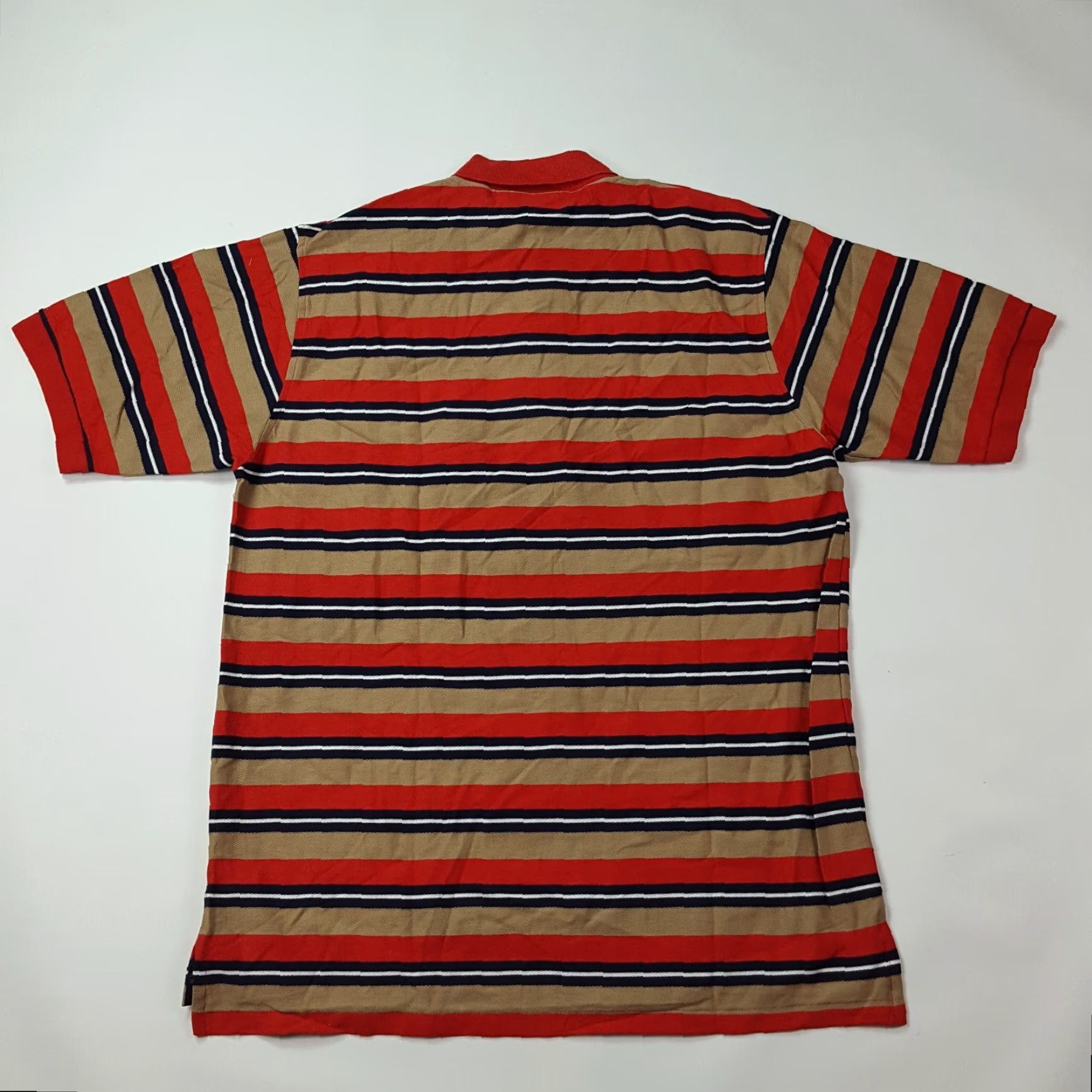 Vintage VINTAGE Glen Gate Polo Shirt Striped 2XL Red Short Sleeve Collared Casual Men’s Polo 90s Golf Grunge Retro Size US XXL / EU 58 / 5 - 5 Thumbnail