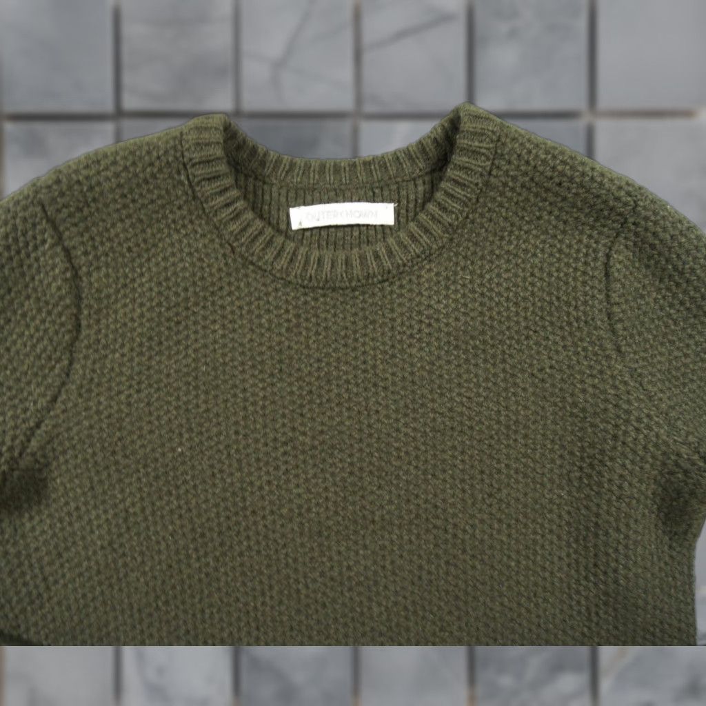Outerknown Outerknown Sweater Womens Small Green Knit Crewneck Pullover Merino Wool Blend Size S / US 4 / IT 40 - 1 Thumbnail