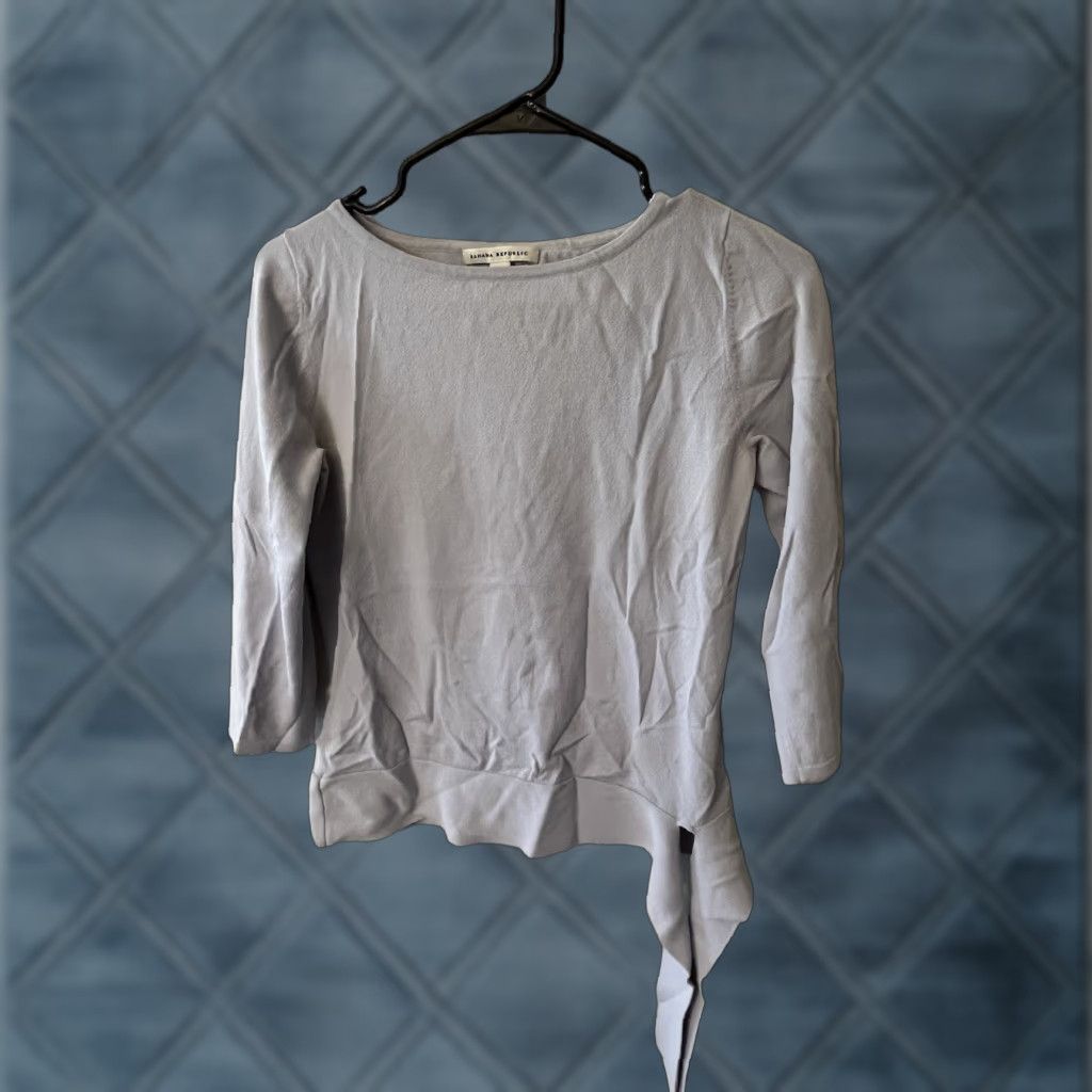 Banana Republic BANANA REPUBLIC M Women/junior 3/4 Sleeve Side-Tie Knit Sweater Top Light Blue Size M / US 6-8 / IT 42-44 - 1 Thumbnail
