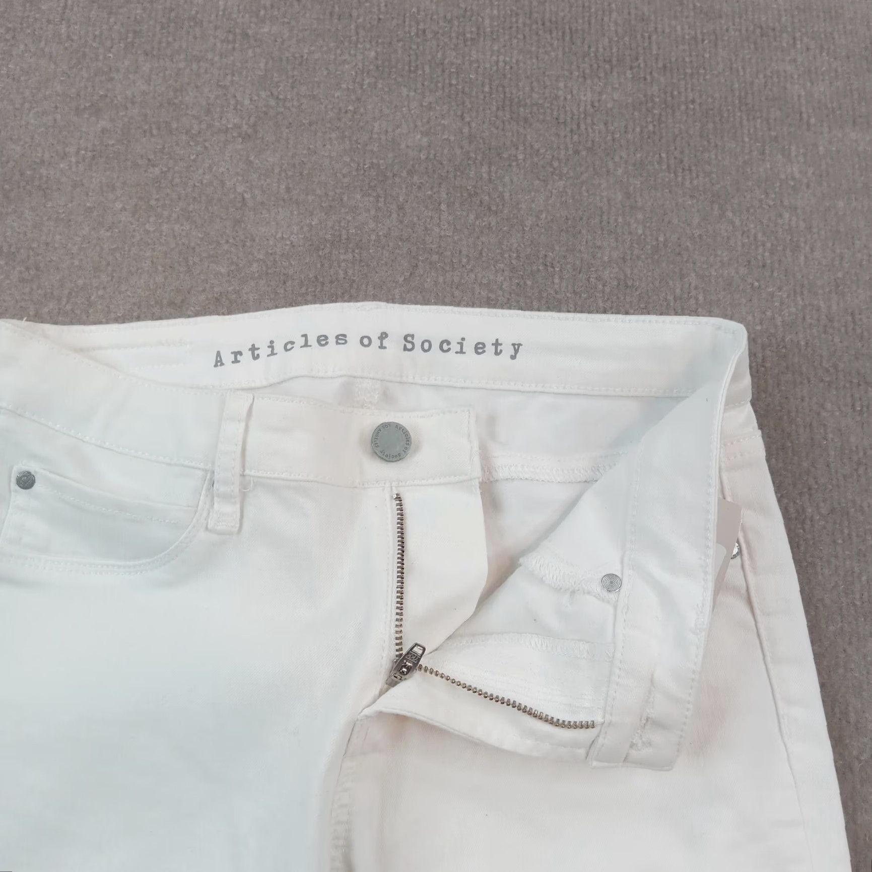 Vintage Articles of Society Women's White Skinny Jeans Size 26 Stretch Casual Size 26" / US 2 / IT 38 - 6 Thumbnail