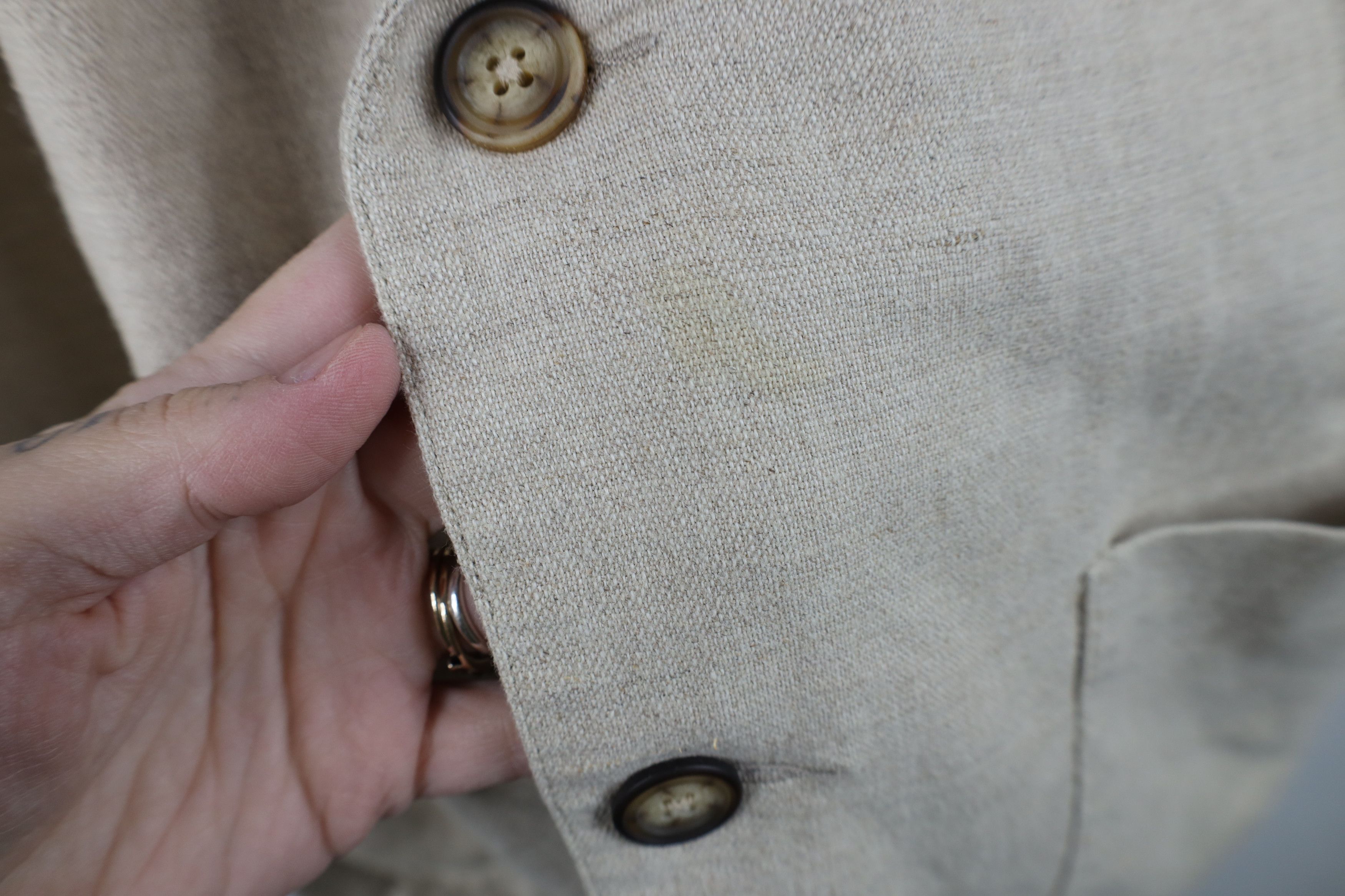 Vintage Vintage 90s Streetwear Linen Blend Suit Coat Blazer Jacket Size US XXL / EU 58 / 5 - 4 Thumbnail