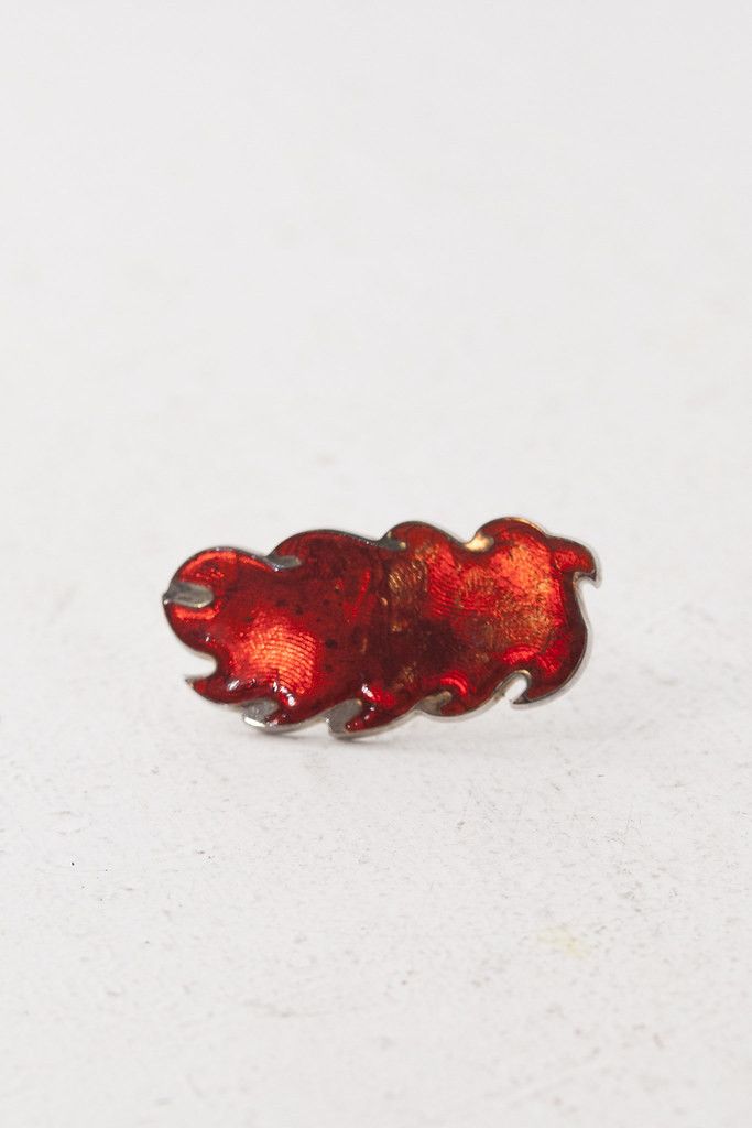 Raf Simons AW17 flame silver plated pin Size ONE SIZE - 1 Thumbnail