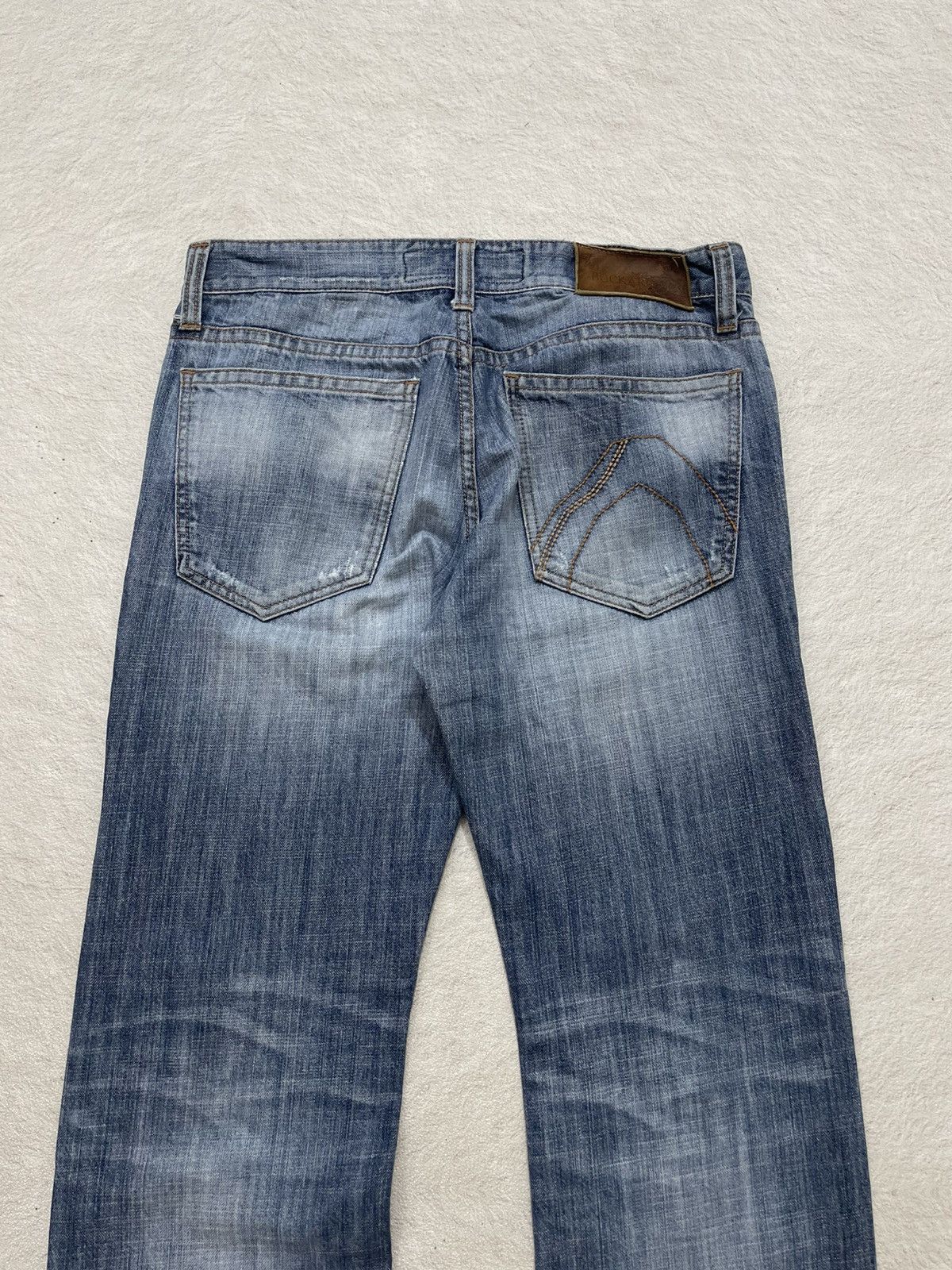 Kapital 00s Japanese Buckaroo Ripped Denim Wash Y2K Ifsix LGB Number Size US 32 / EU 48 - 8 Thumbnail
