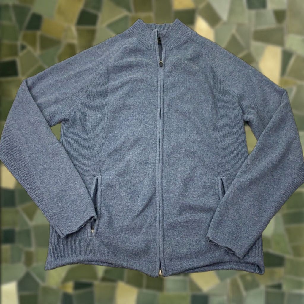 Eddie Bauer VINTAGE Eddie Bauer Sweater Mens XLT Blue Full Zip Cardigan 90s Retro All Seasons Pockets Size US XL / EU 56 / 4 - 1 Thumbnail