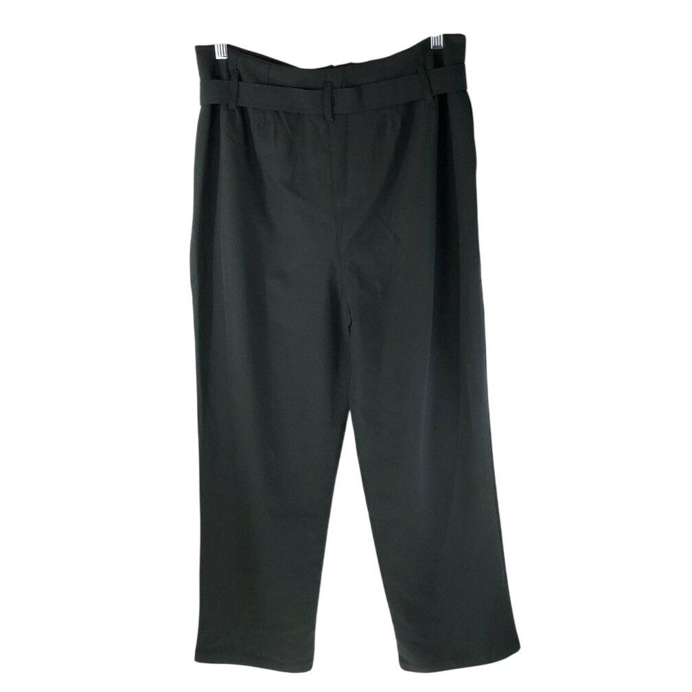 Other Romeo & Juliet Womens Straight Leg Pants Black Stretch Pleat Size 32" / US 10 / IT 46 - 2 Thumbnail