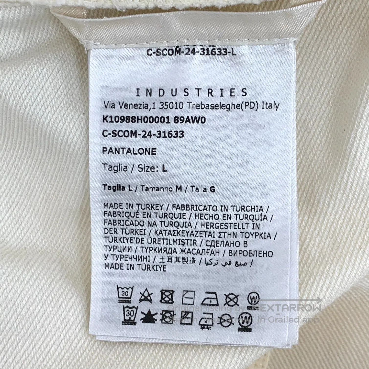 Moncler Moncler size L Beige logo embroidery cotton drawstring cas Size US 27 - 9 Thumbnail