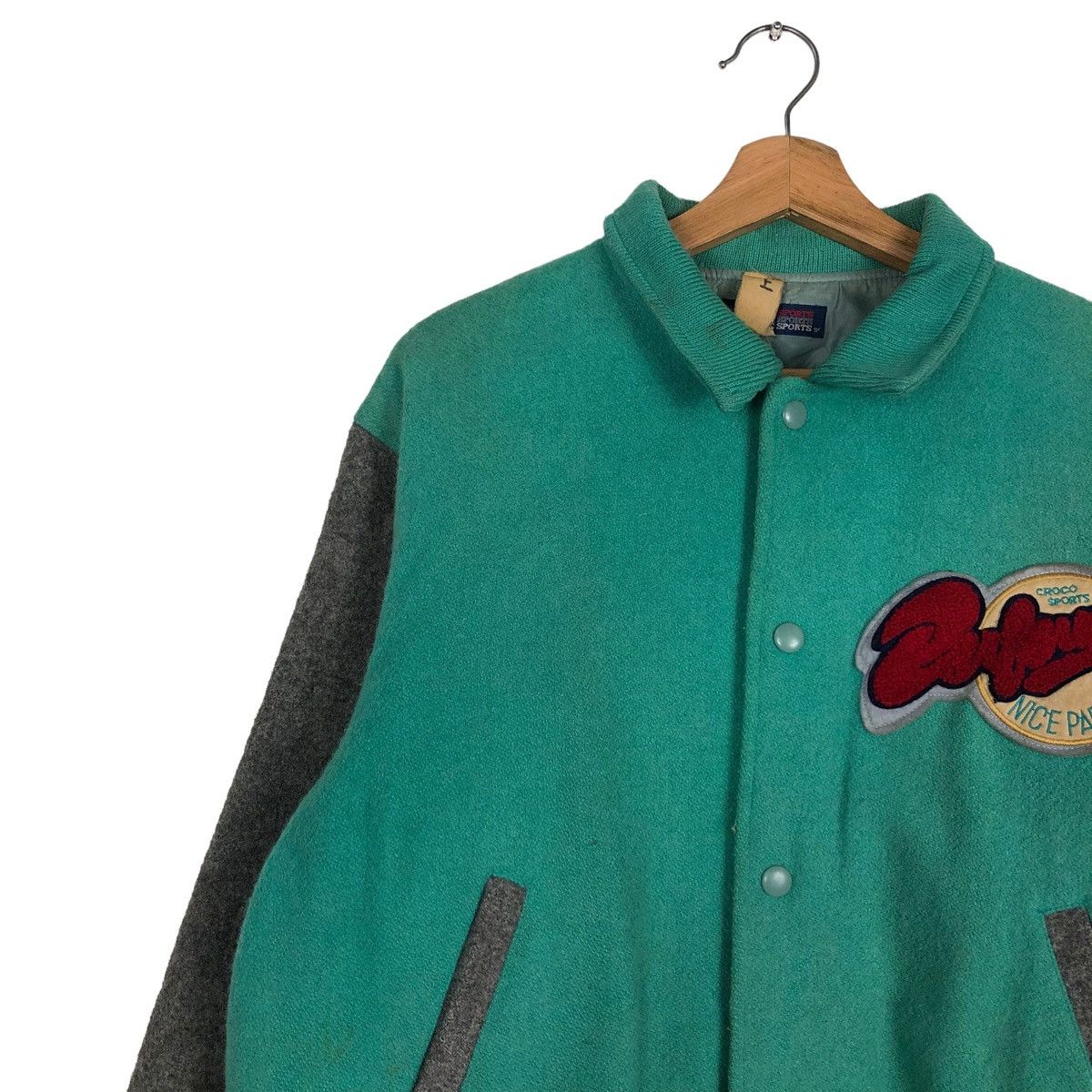 Japanese Brand 🔥VINTAGE VARSITY BOMBER JACKET CROCODILE SPORTS BIG LOGO Size US M / EU 48-50 / 2 - 7 Thumbnail