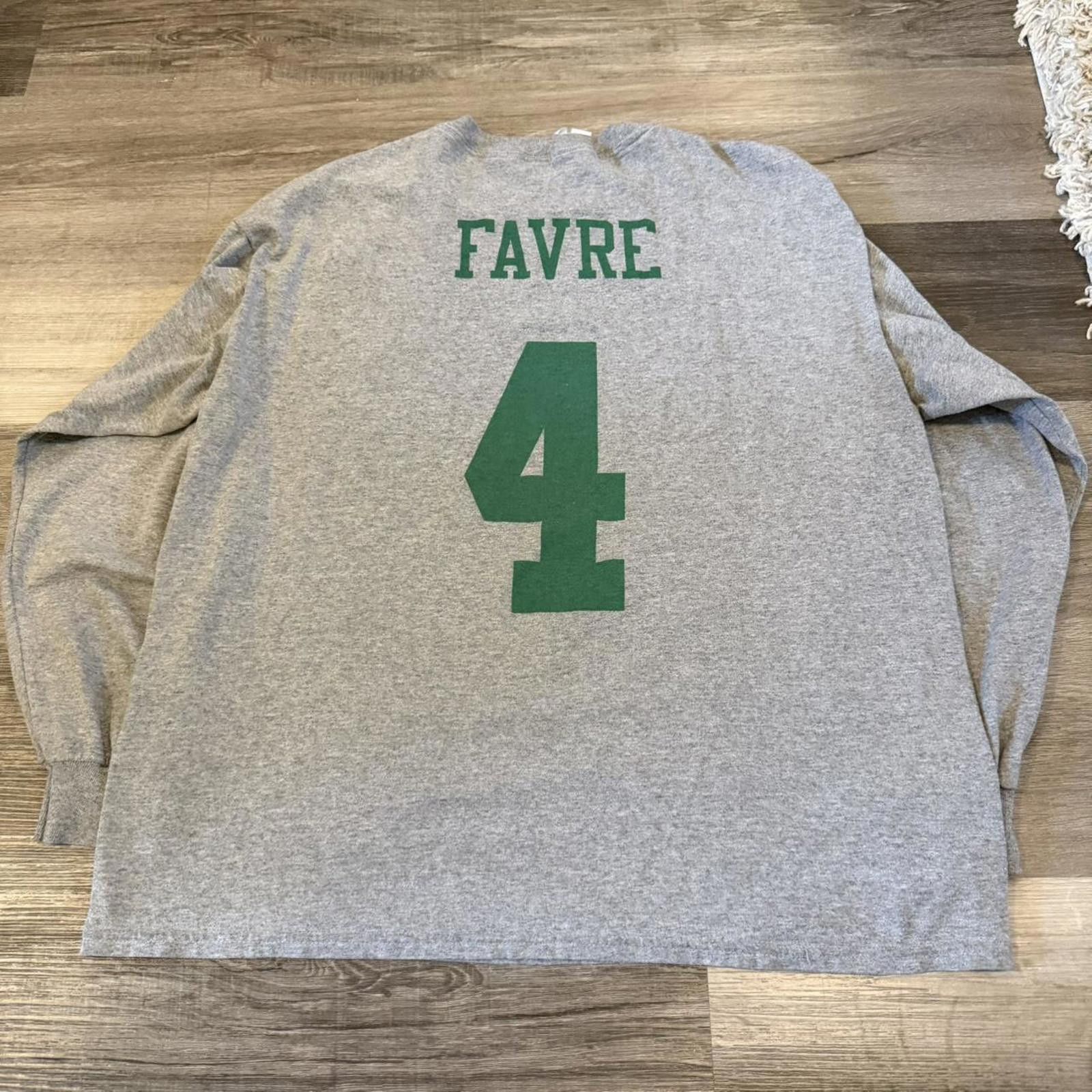 Jerzees vintage Brett Farve New York jets long sleeve t shirt 2008 Size US XL / EU 56 / 4 - 6 Thumbnail