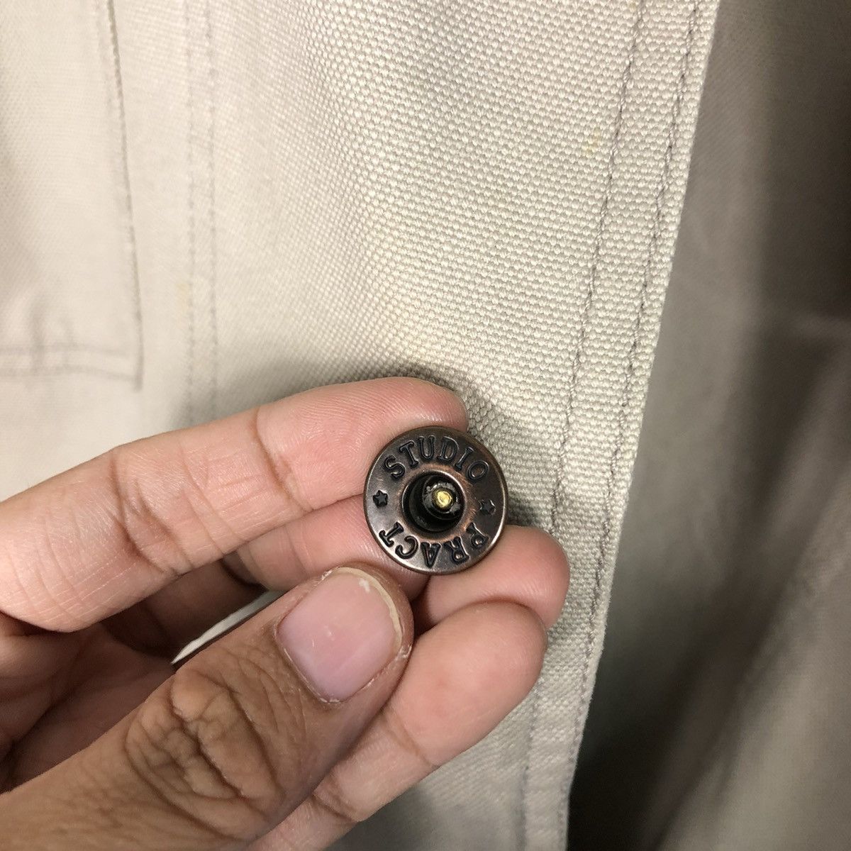 Japanese Brand Pract Studio Heavyweight Canvas Shop Jacket — Boxy Fit Size US L / EU 52-54 / 3 - 17 Thumbnail