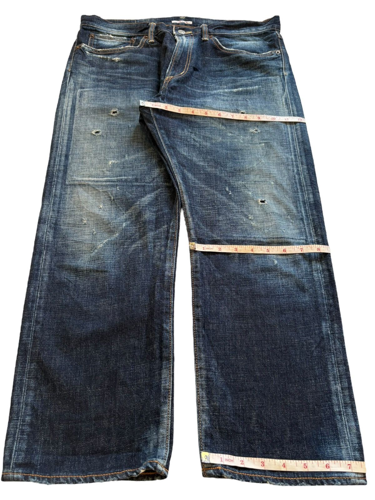 Eternal Vintage Eternal Patches Mud Wash Distressed Loose Jeans Size US 35 - 15 Thumbnail
