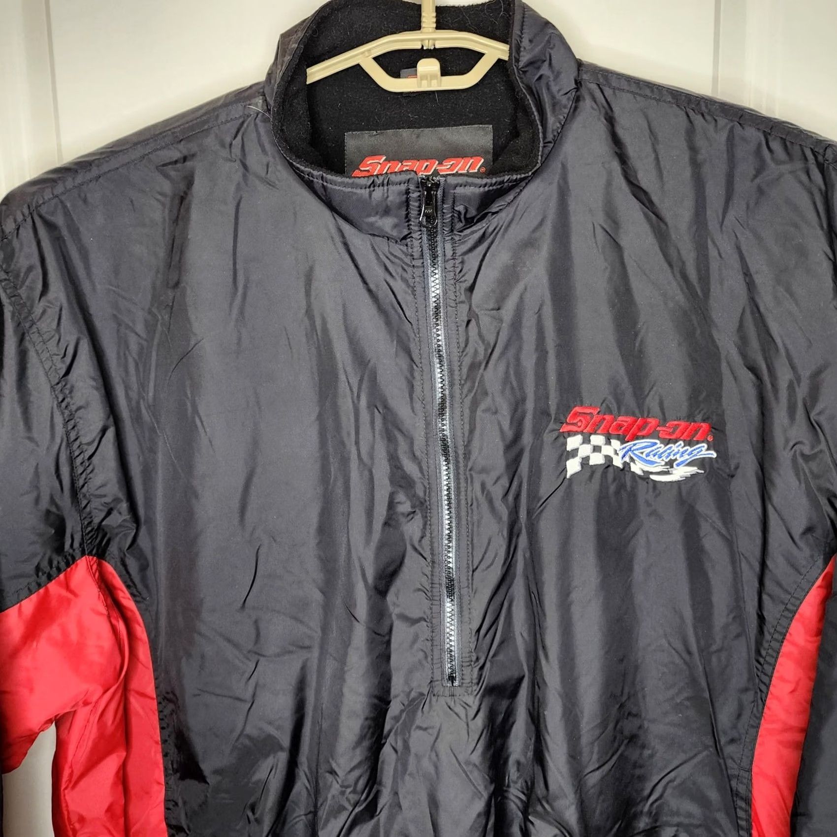 Vintage Vintage Snap-on Racing RA Jacket Mens 3XL Black Red 1/4 Zip Windbreaker 90s Size US XXL / EU 58 / 5 - 2 Thumbnail