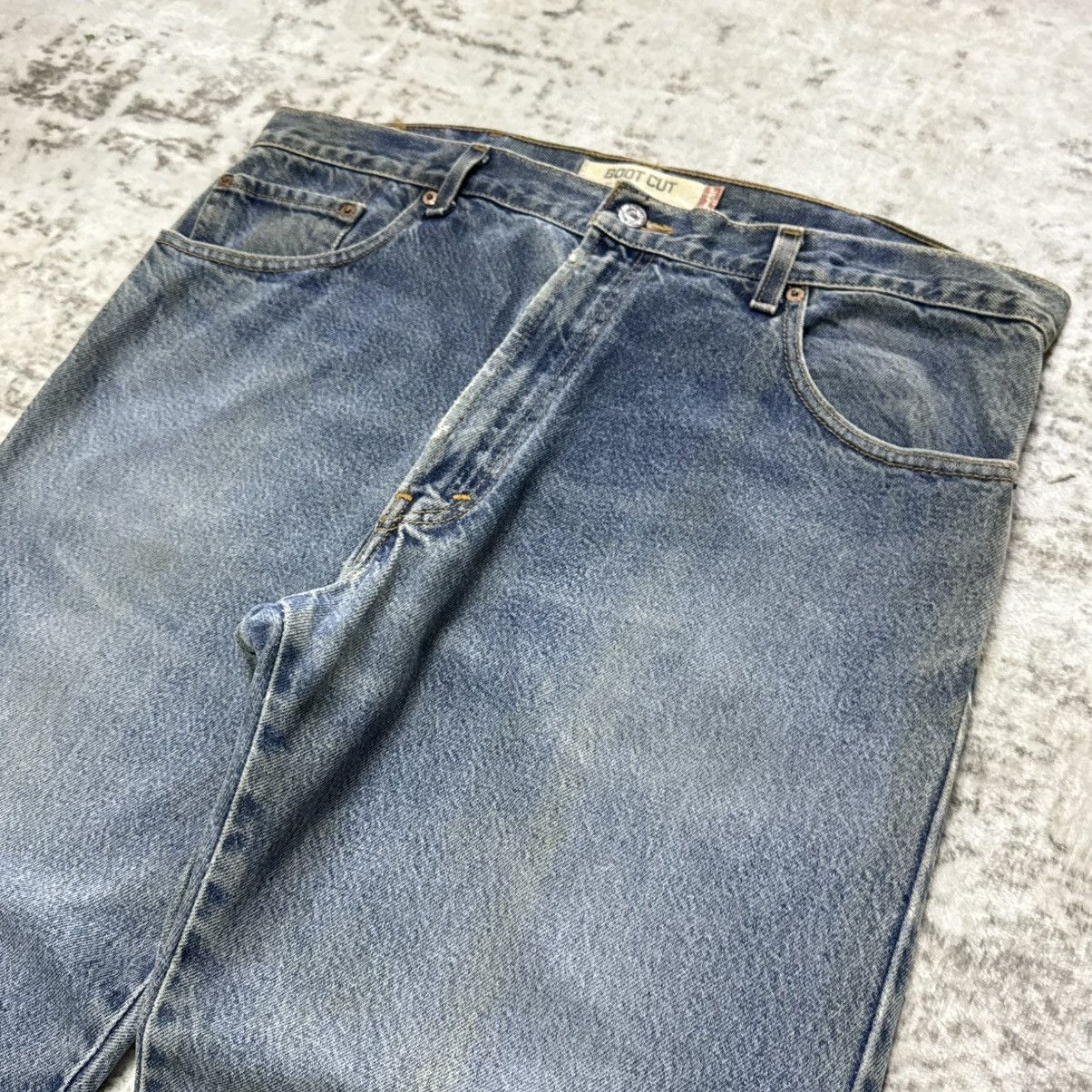 Levi's Vintage Levis 517 Bootcut Flared Jeans Fade Wash Denim Size US 38 / EU 54 - 4 Thumbnail