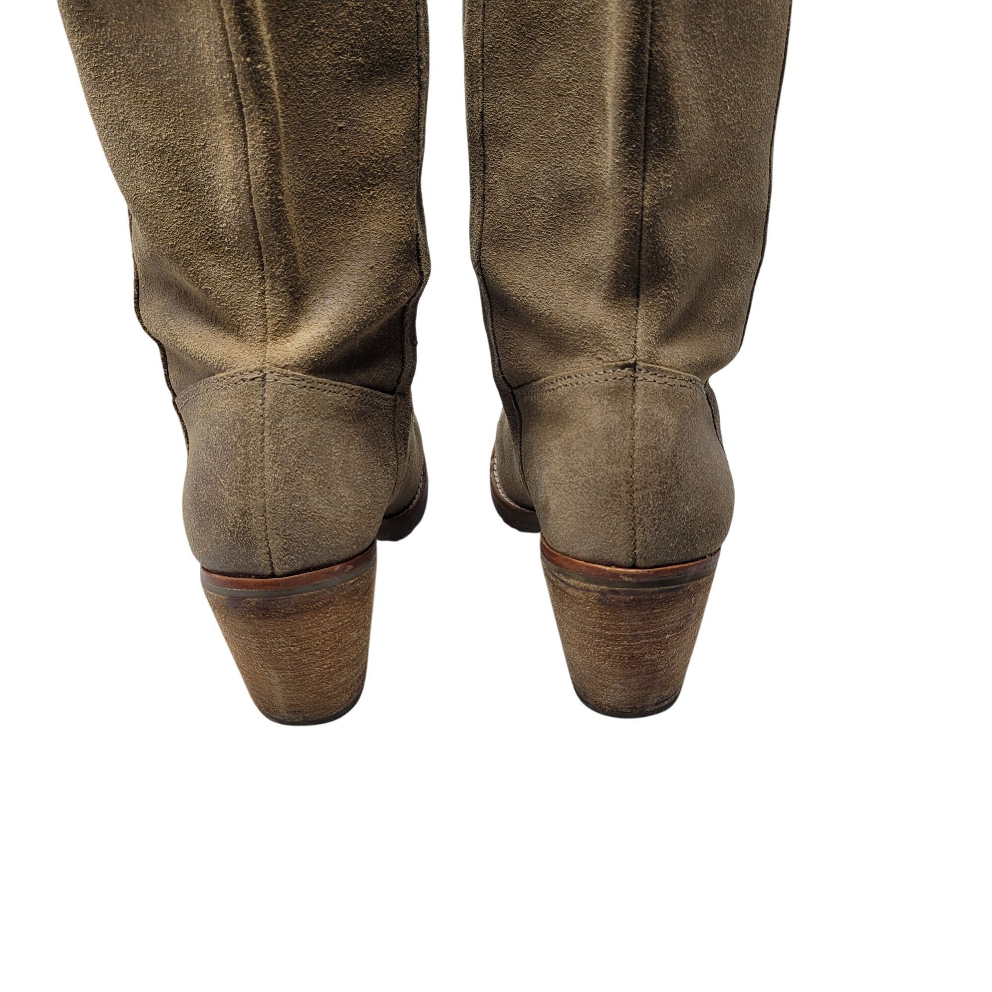 Other Report Belzer Over Knee Tan Suede Leather Boots Sz 7.5 Distr Size US 7.5 / IT 37.5 - 9 Thumbnail