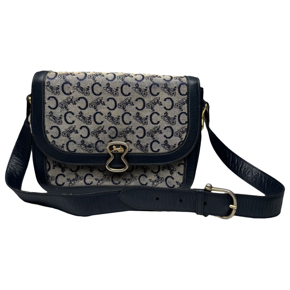 Celine Triomphe Navy Leather Handbag Size ONE SIZE - 1 Thumbnail