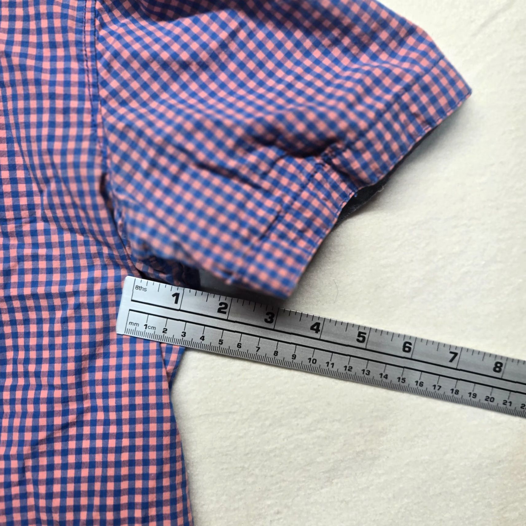 Camel Red Camel Shirt - Button-Up - Men - L - Red - Short Sleeve - Check - Cotton - VINTAGE? No Size US L / EU 52-54 / 3 - 4 Thumbnail